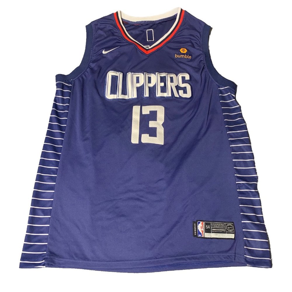 Paul George Men's 54 2XL Los Angeles Clippers Nike Swingman Jersey Blue LA